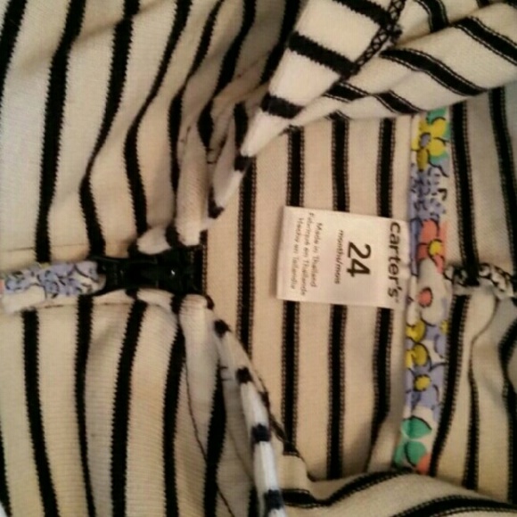 Navy and White Striped Floral Set - Picture 3 of 3