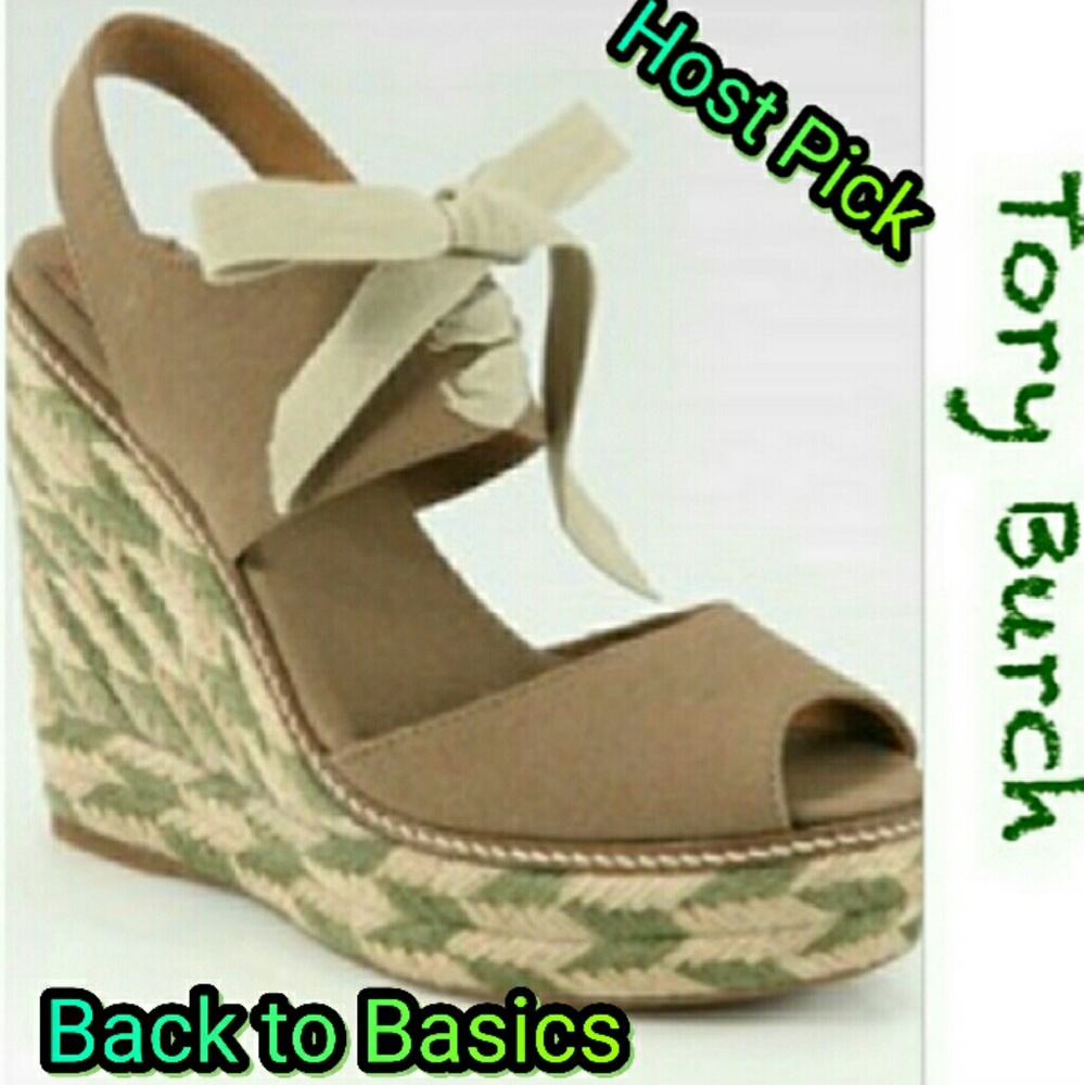 Tory Burch Linley Espadrille Wedges size 9 - Picture 2 of 5