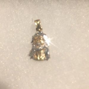 14 Kt solid Yellow, White Gold Jesus Face Pendant
