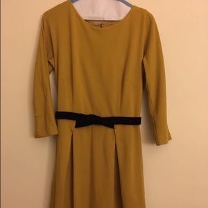 Anthropologie Girls From Savoy Mustard Dress