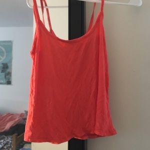 Cropped coral tank top