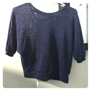 Blue cropped sweater