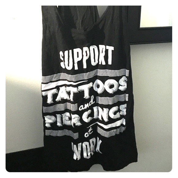 Black razor back tank top