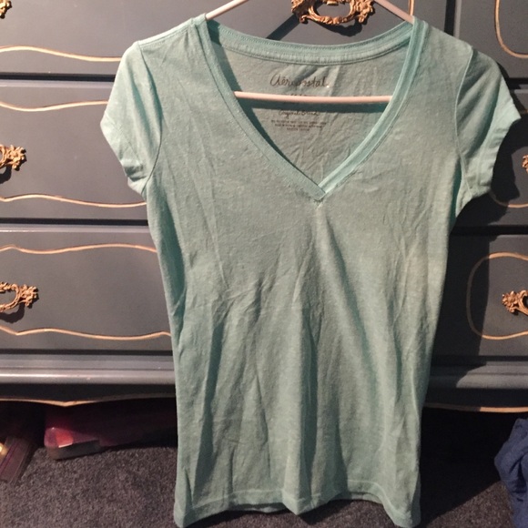 A teal t-shirt from aeropostal