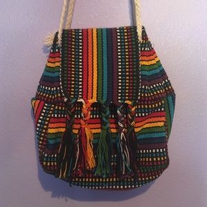 Handmade Craft Purse from Paraguay Rainbow