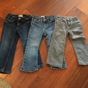 Toddler girl jeans lot
