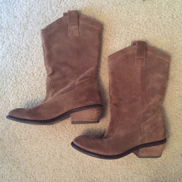 Jessica Simpson suede cowboy boots