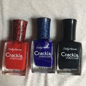 Set of 3 Crackle Over Coat Nail Polish