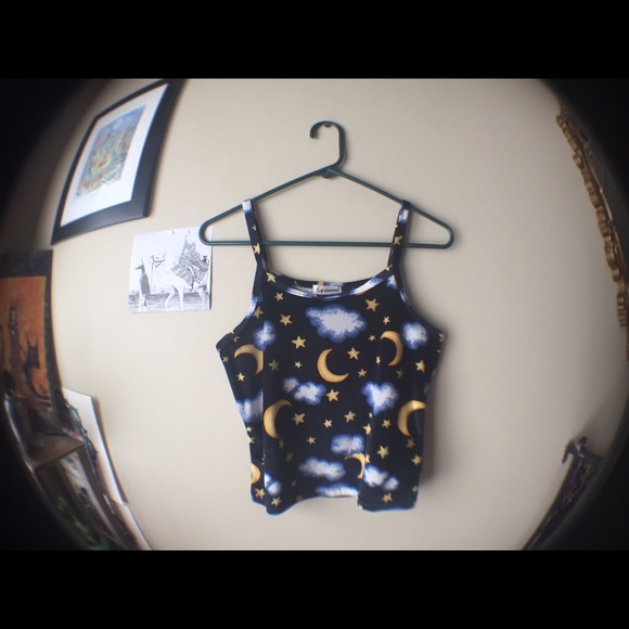 90's velvet night sky tank top