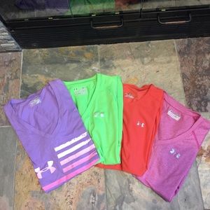 Lot of four Under Armour tops