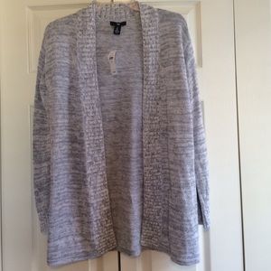 Gap gray and white long sweater