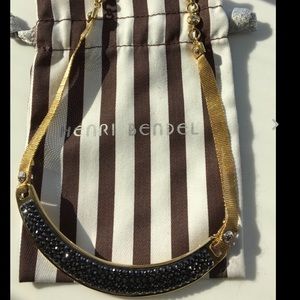 HB hematite gold adjustable choker collar