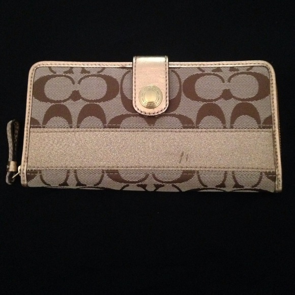 Coach gold signature collection wallet