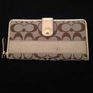 Coach gold signature collection wallet