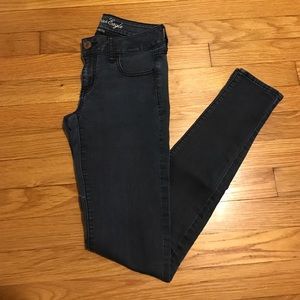 American Eagle Blue Jeggings Size 4 Long