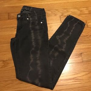 TWO PAIRS American Eagle Black Tie Dye Skinny Jean