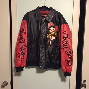 Vintage 90s BettyBoop leather jacket Americantoons