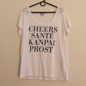 🎃 WEEKEND SALE 🎃 NWOT White CHEERS top