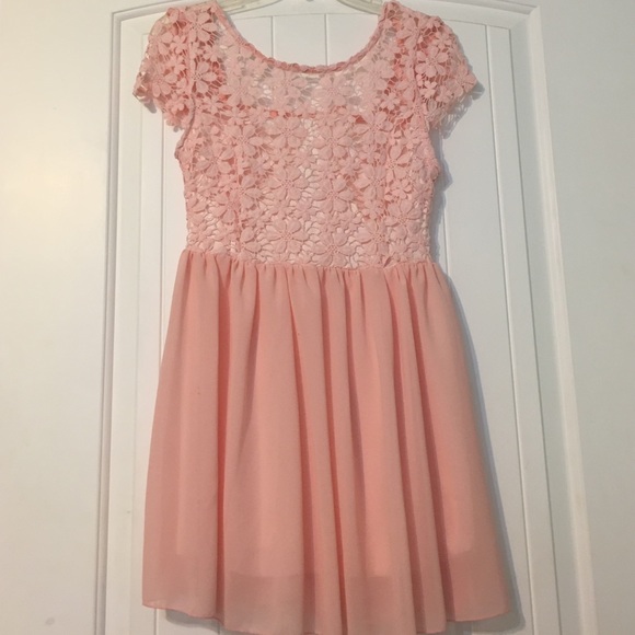 Flower Lace Top Mini Dress