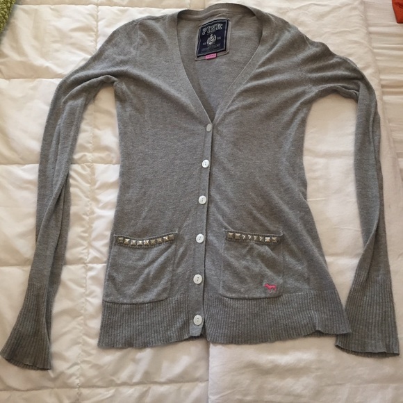 VS PINK Grey Cardigan XS