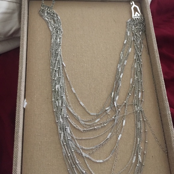Silver Statement Necklace - image 1