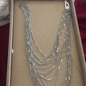 Silver statement necklace