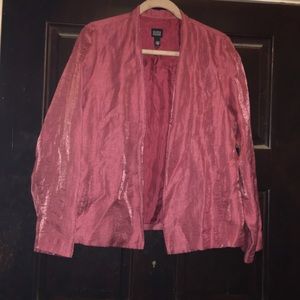 Fab Eileen Fisher Linen Silk Open Front Jacket M