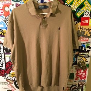 Polo Ralph Lauren half button up tan