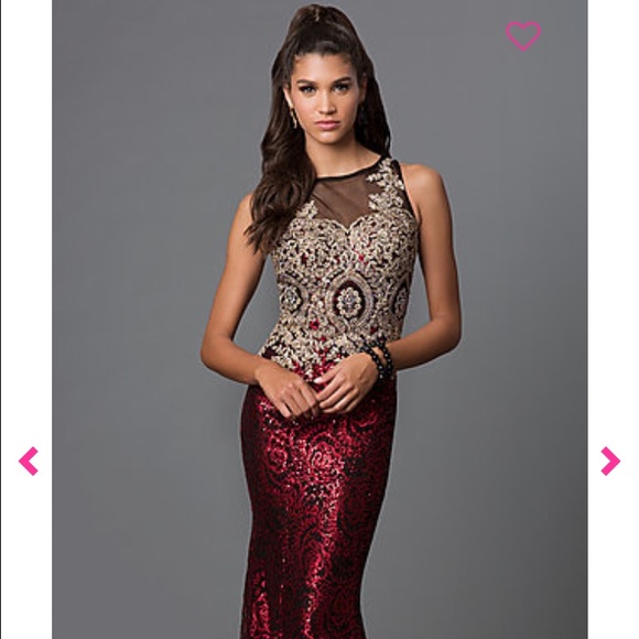 Sequin and lace prom dress