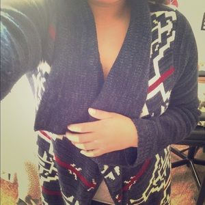 Navy print cardigan