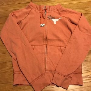 VS Pink Texas Longhorns Full Zip Sweatshirt Size M