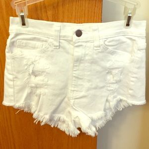 White Denim Shorts