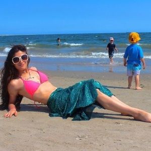 Green Mermaid Tail Halloween Costume!