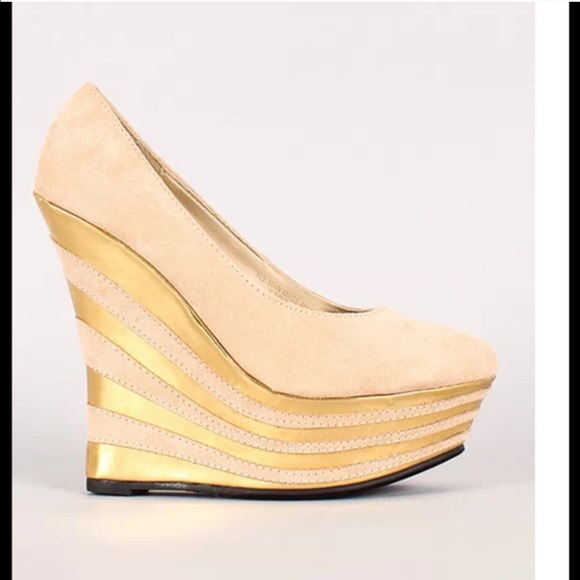 Nude Wedge Shoes