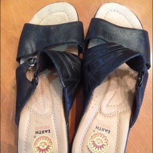 Earth Spirit leather slide sandals