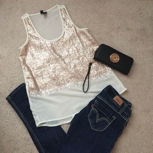 Gold Sequin Shirt