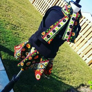 Vintage inspired 2 piece scarf and skirt set