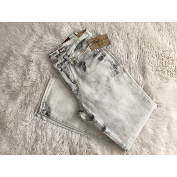 Madewell Boy Jean Tie Dye Bleached Smokey Denim