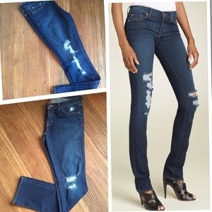 J BRAND 912 low rise pencil leg TORN DKV 28