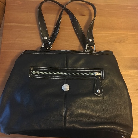 Coach Black Leather Carryall Shoulder Bag