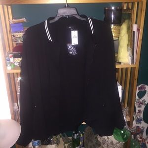 NEVER WORN Black Bomber Jacket