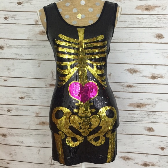 Dolls Kill Dresses & Skirts - 💀 Dolls Kill Skeleton Sequin Dress 💗💀