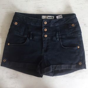 TOPSHOP High waisted Moto Shorts - US 8 - W30 🌿