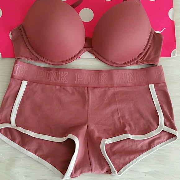Nwt Pink Vs Super Push-up Bra& Boyshort - Picture 3 of 4