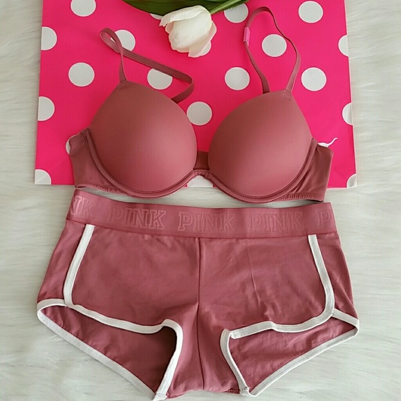 Nwt Pink Vs Super Push-up Bra& Boyshort - Picture 4 of 4