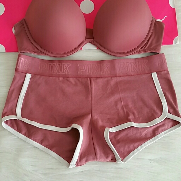New Pink Vs Super Push-up Bra and Boyshort Set. - Picture 3 of 3