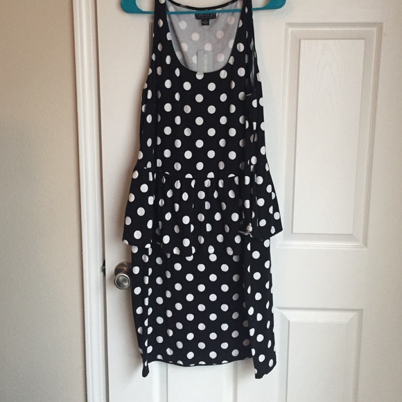 Polka Dot Peplum Dress