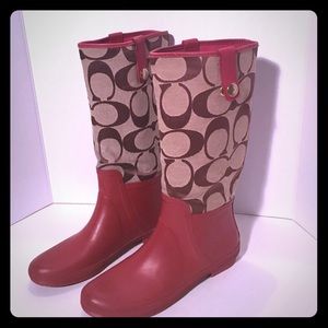 Coach rain boots