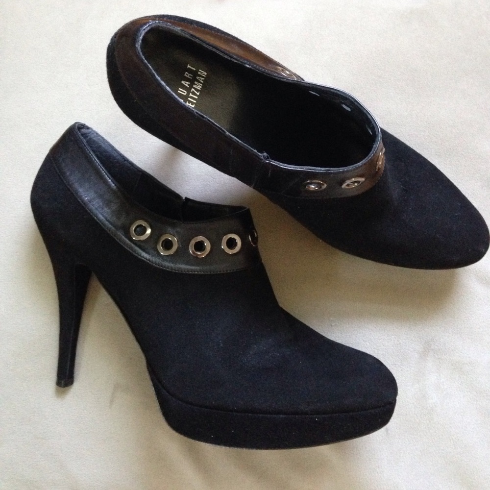 Stuart Weitzman Black suede booties2x HPick