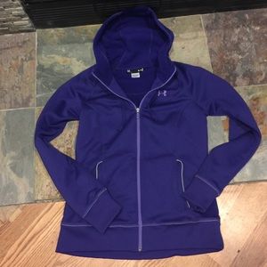 UA semi-fitted full zip hoodie